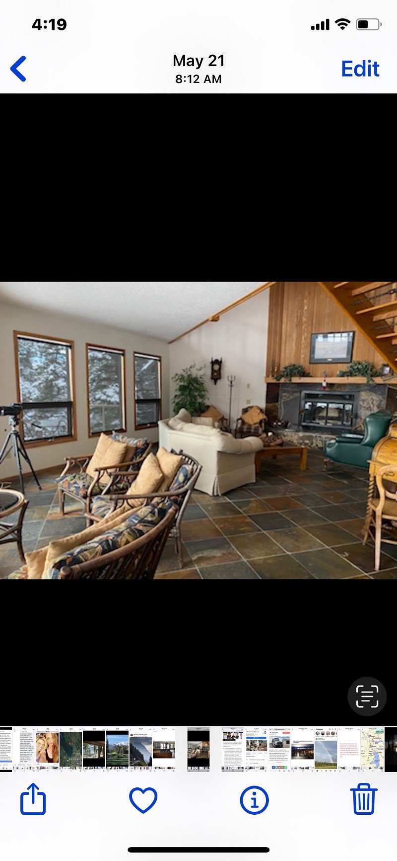 View of upper living area