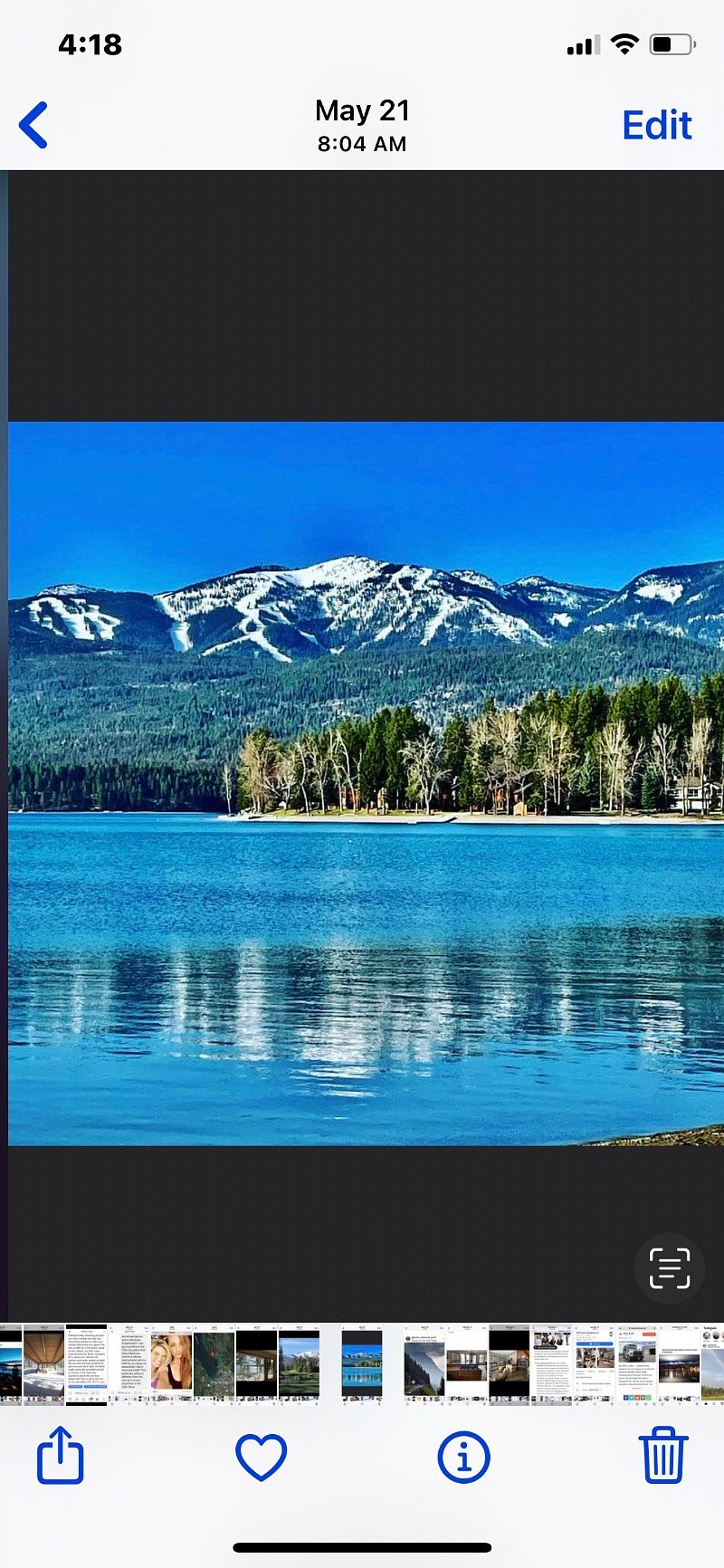 View of Beautiful Whitefish Lake & Ski Resort
(from city beach)