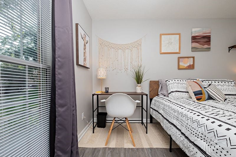 Work area in the bedroom
