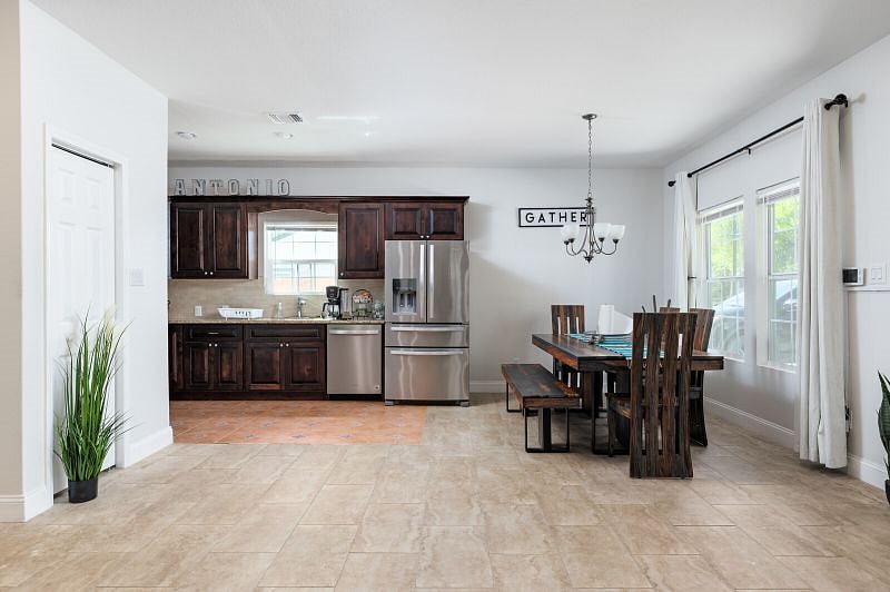 First-floor kitchen and dining roomFi