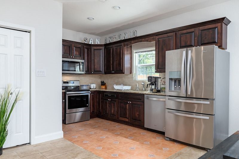 First-floor kitchen and dining room