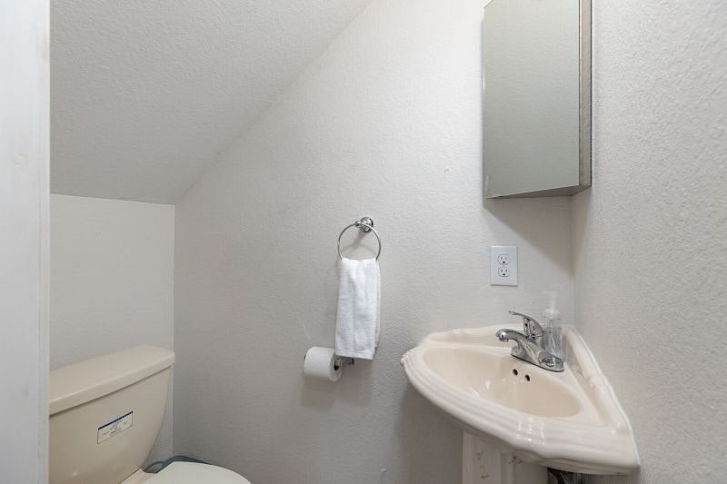 First-floor half bathroom