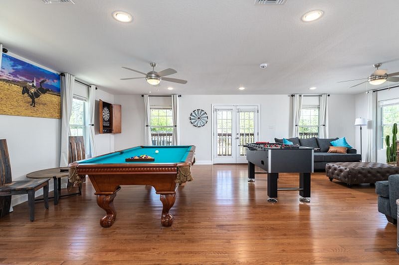 Second-floor living room & game room