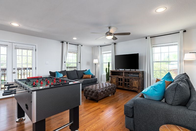 Second-floor living room & game room