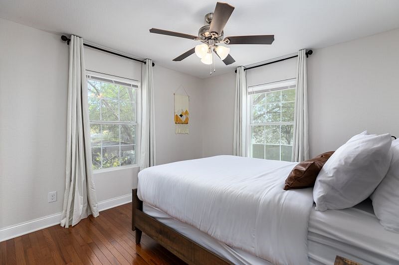 Second floor bedroom queen sized bed