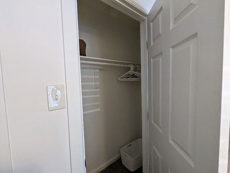 Each bedroom has large walk-in closets plus there is a large coat closet in the entryway and a large pantry in the kitchen
