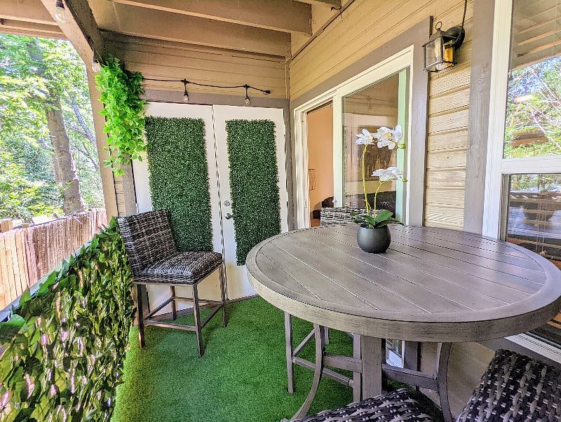 Lovely little patio for your coffee or an evening glass of vino