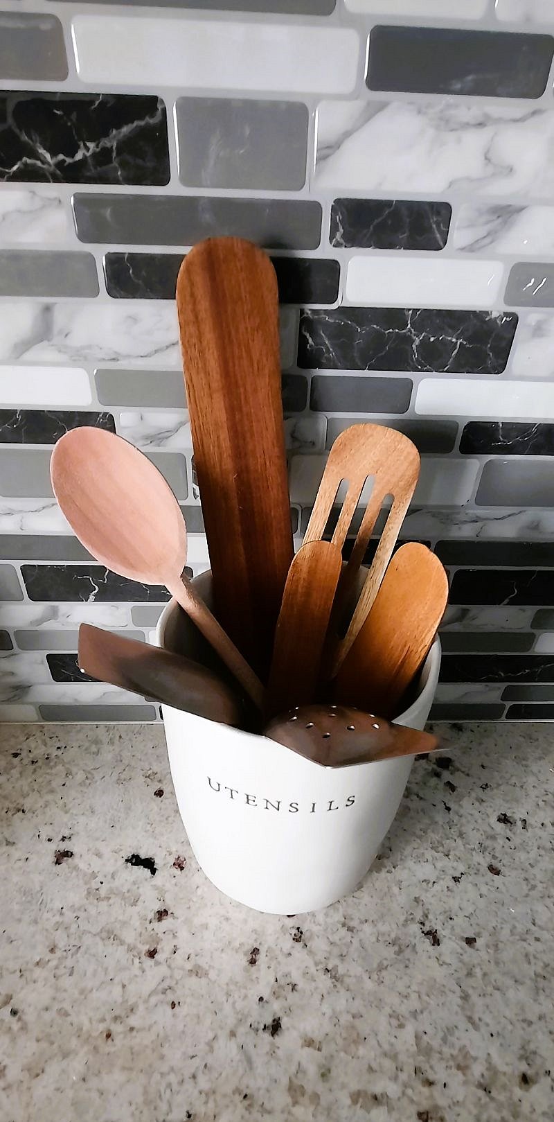 Basic Kitchen Utensils On The Counter Plus Many More In The Drawers. 