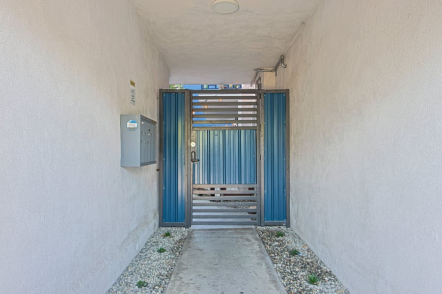Secured Entry with combination lock to access the building