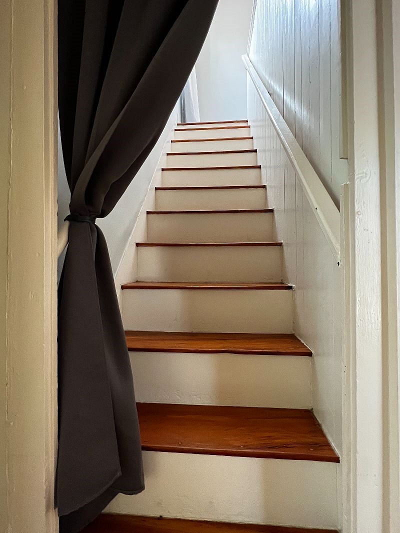 Stairs leading up to the 2nd bedroom.