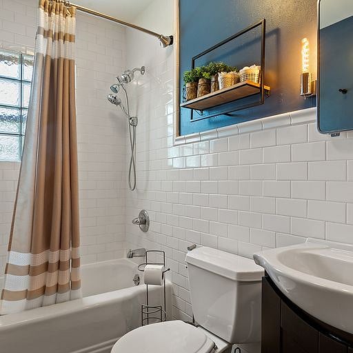 The space is well-lit and ventilated, ensuring a fresh and relaxing environment after a long day.