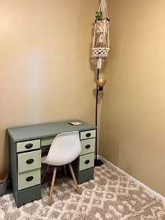 Desk in small bedroom