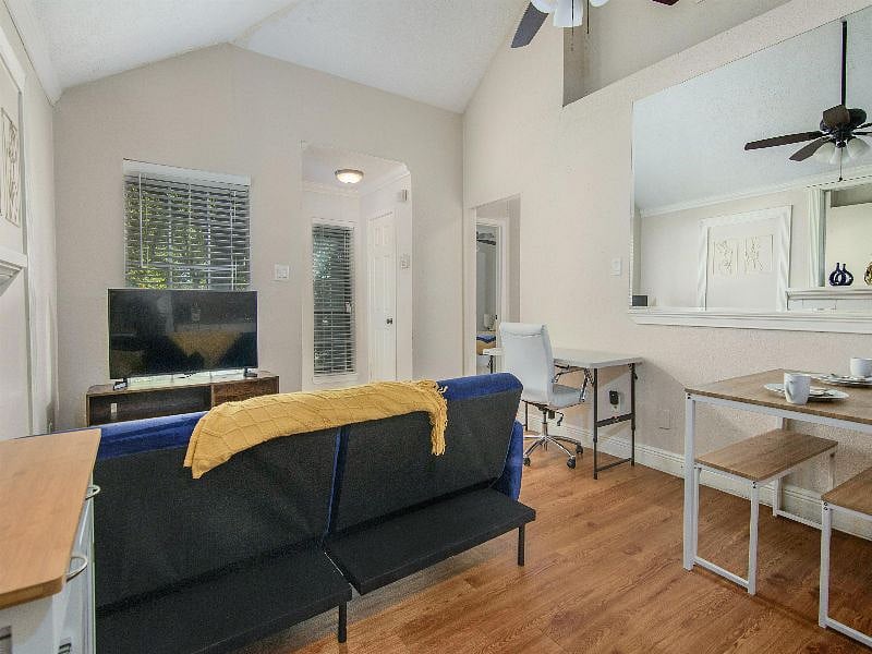 living room and entry area