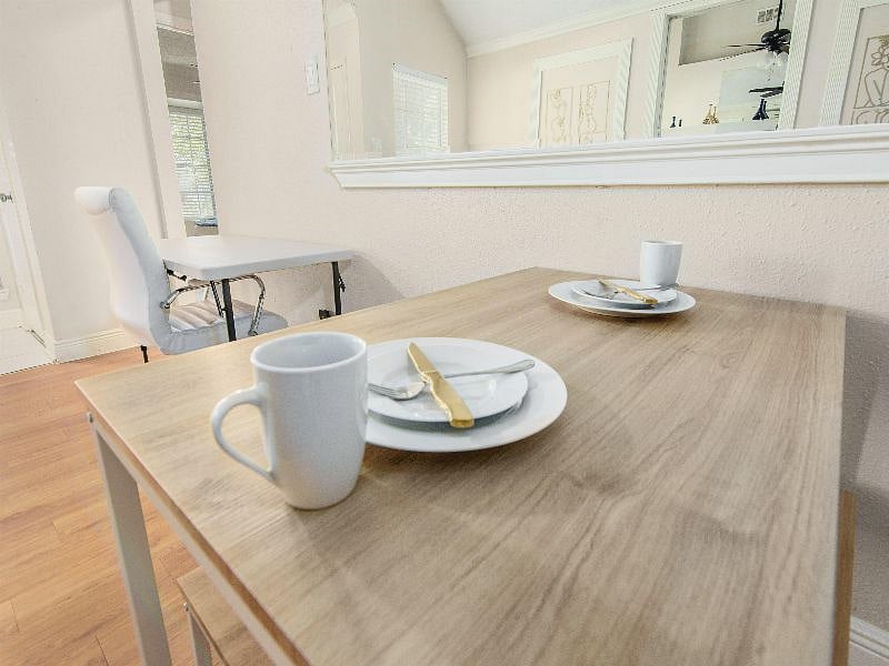 dining table and workspace