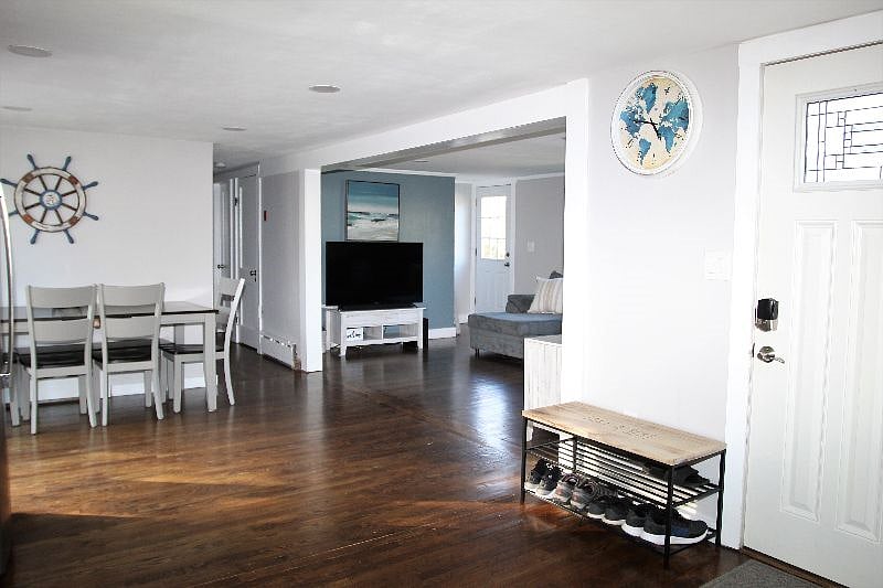 Opening space kitchen & living space to collectively enjoy with the family.
