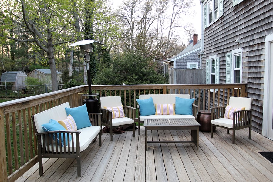 Large deck lounging space