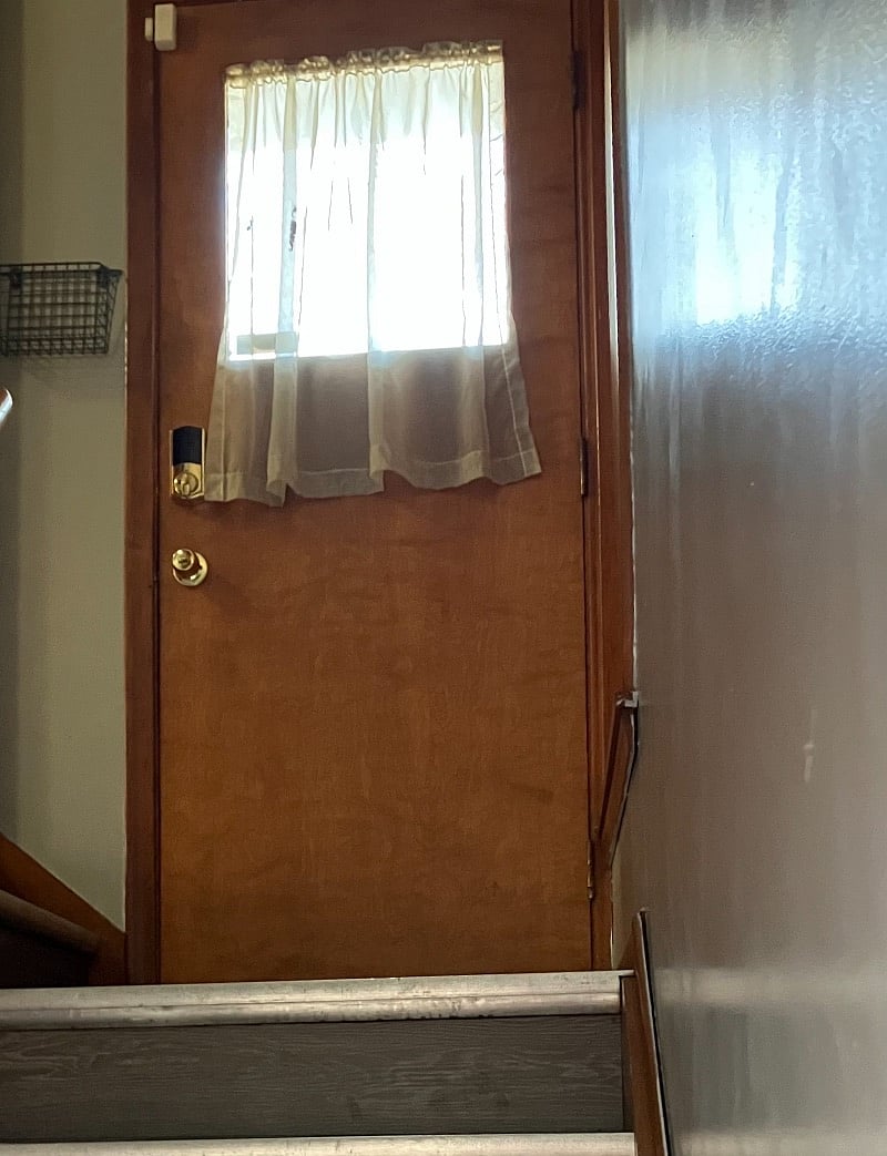 Separate locked entry into home with keyless keypad.