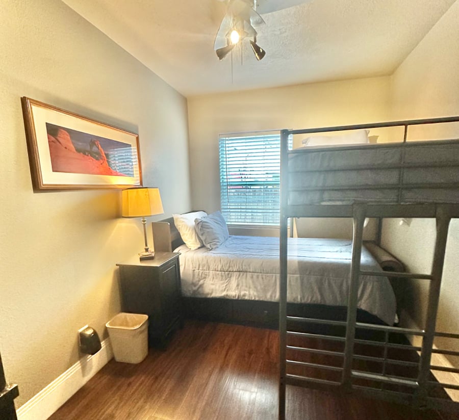Room 2- Twin size bed and one loft bed
