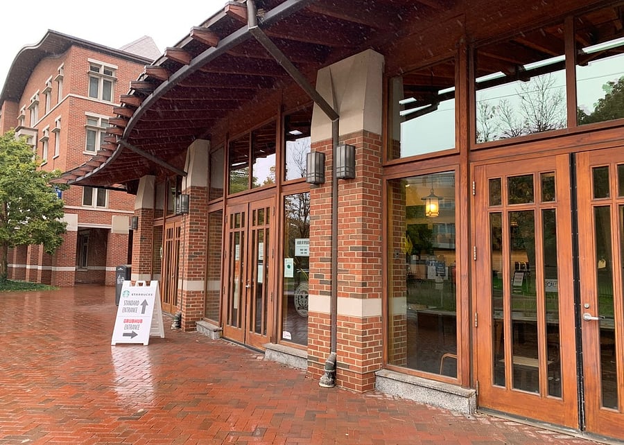 Walk to the Starbucks on the campus of Case Western