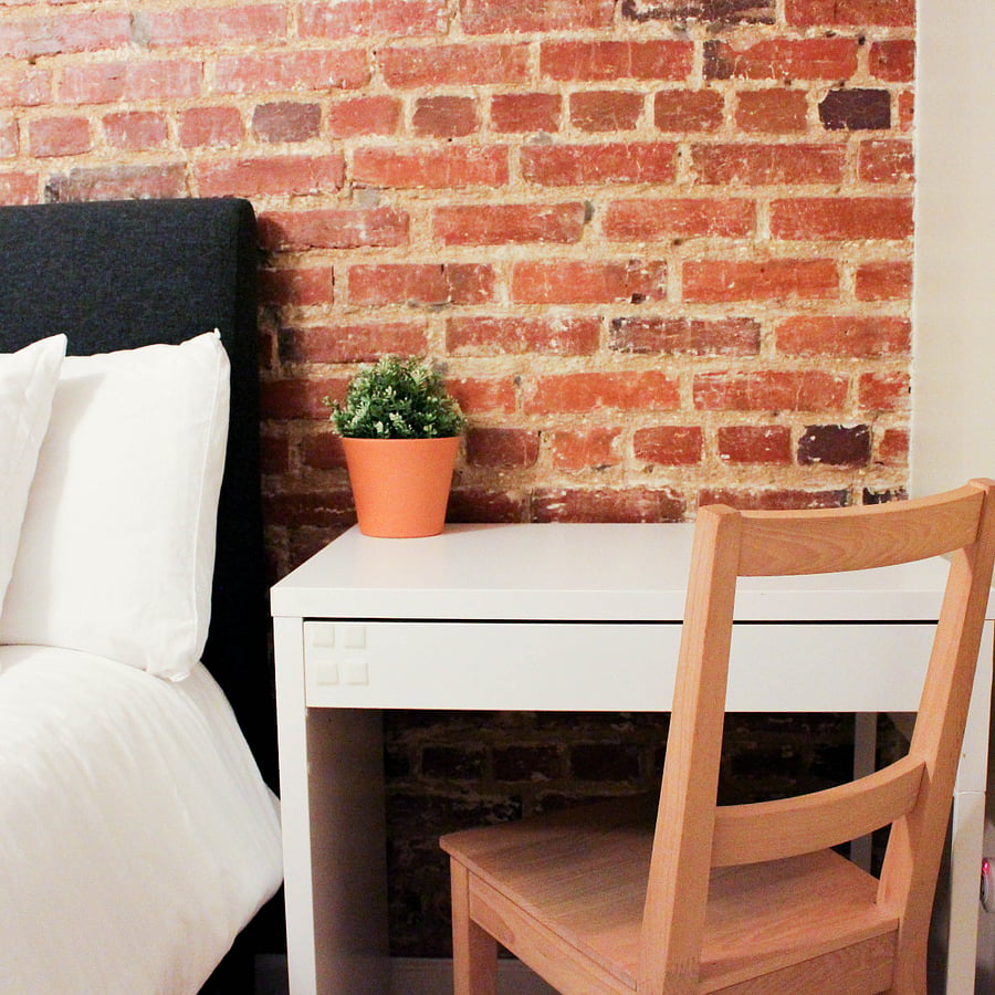 desk in bedroom