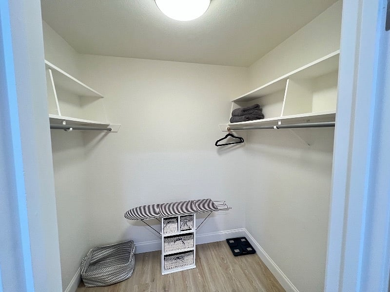 Master bedroom walk-in closet