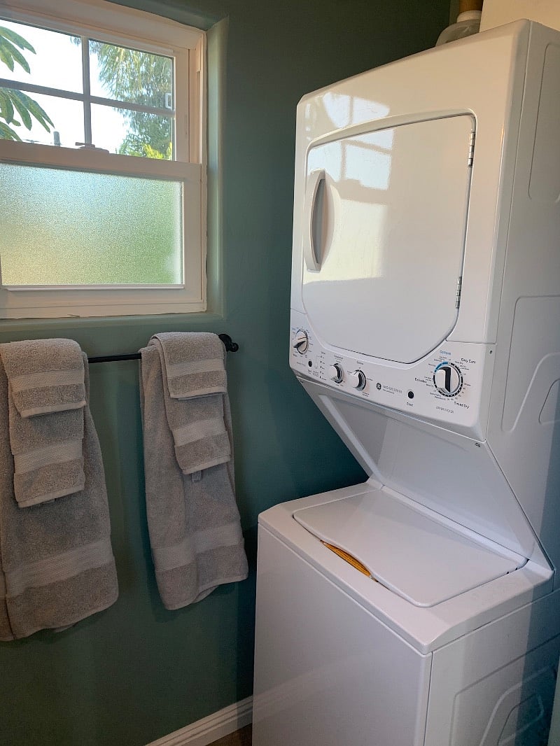 Small W/D unit in bathroom