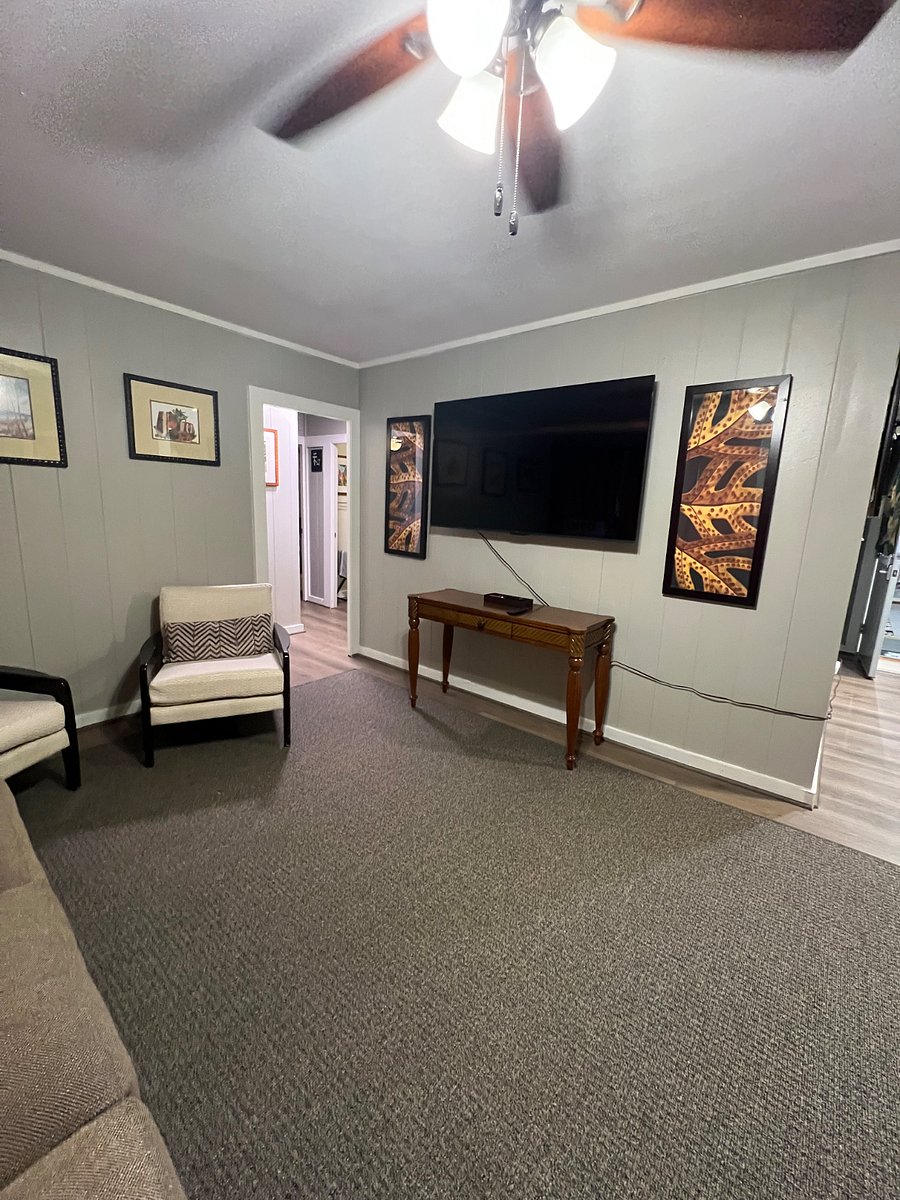 Living room looking at hallway.