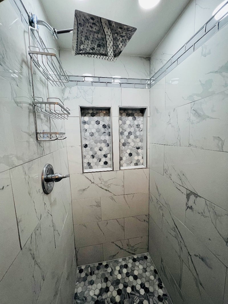 Shower in master bedroom