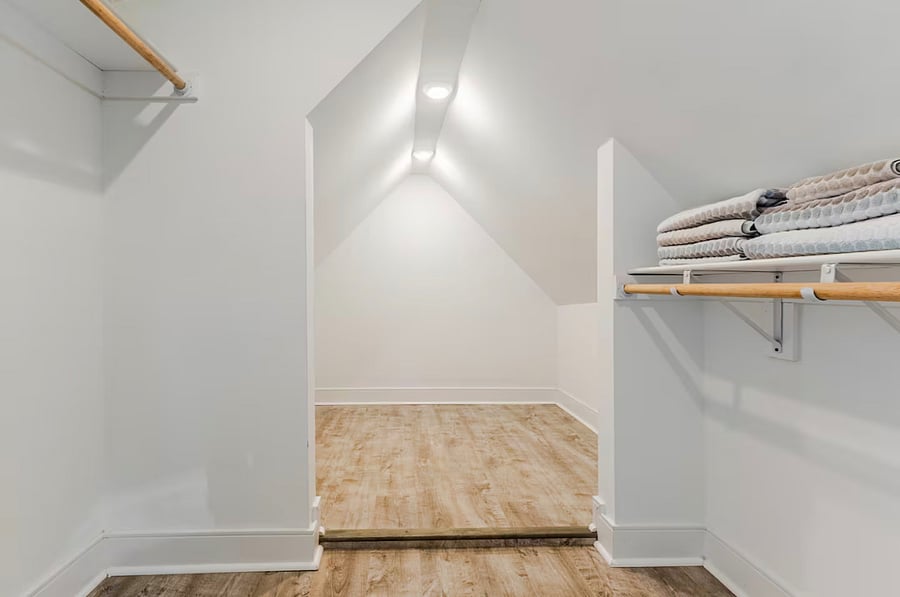 Huge walk-in closet with room to fully unpack and settle in.