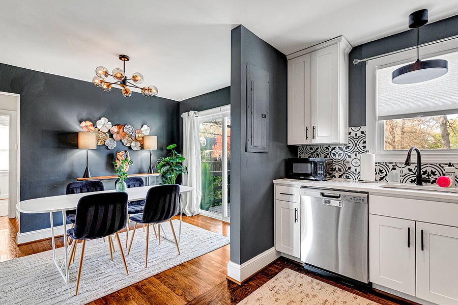 Cook, chat, and serve with ease in this fully renovated kitchen.