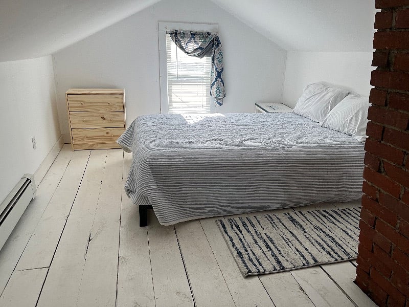 Finished attic-Queen bed side.