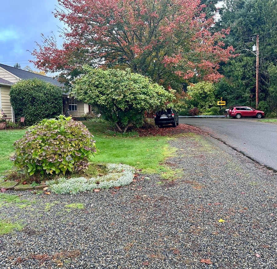 Off street parking on gravel

