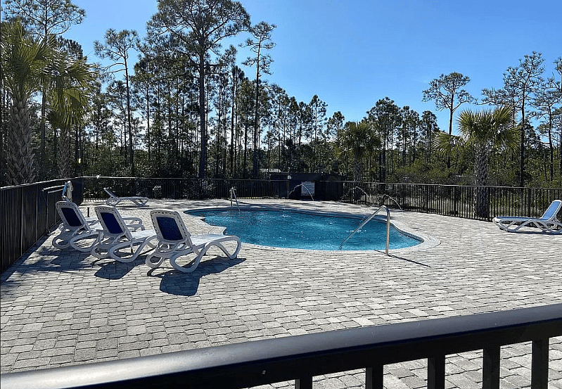 HOA Community pool directly across the street from home