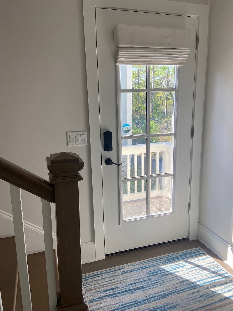 Back entrance door inside home