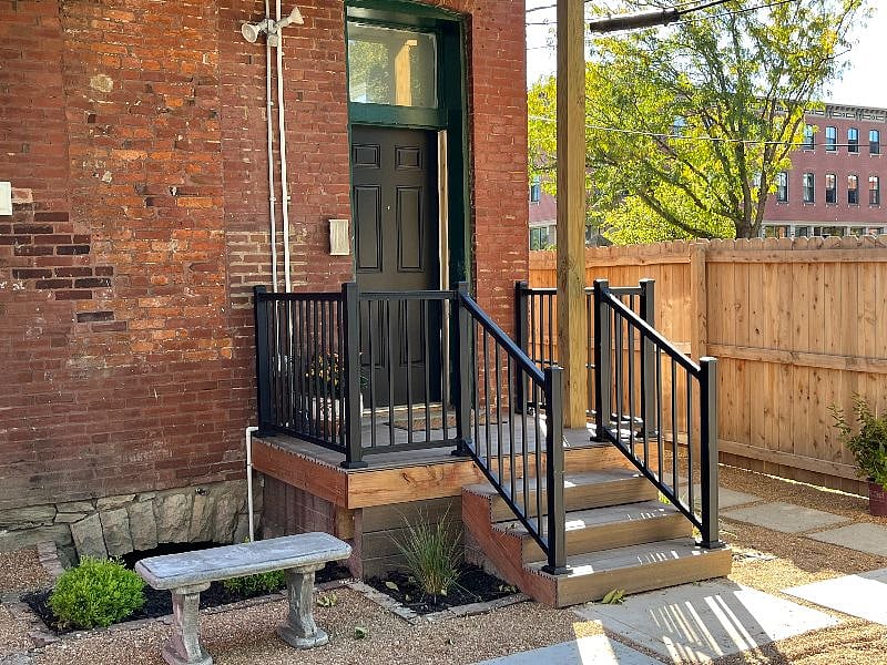 The door to the apartment has a coded entry. No key needed.
