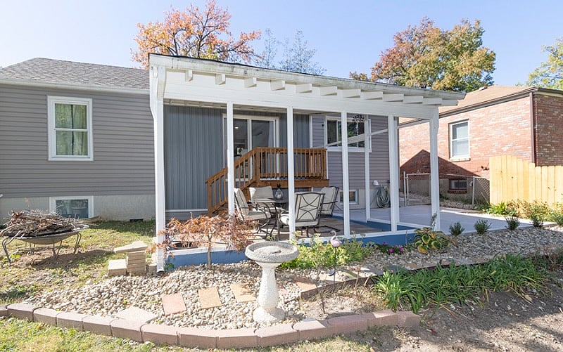 Rear of the home