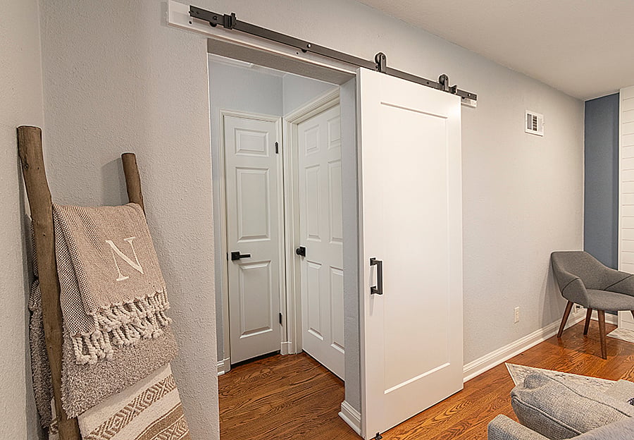 Linen closet between the 2 upstairs bedrooms