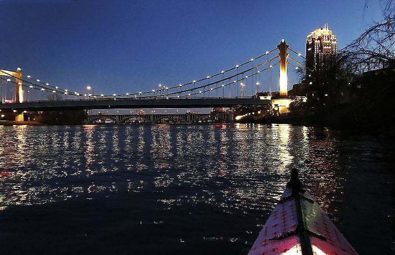 Kayaking the nearby Mississippi River at sunset is magical!