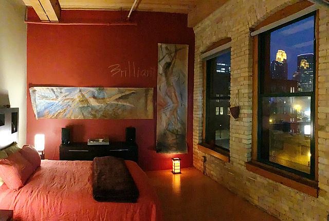 Retreat to the Master Bedroom and enjoy the Minneapolis skyline.