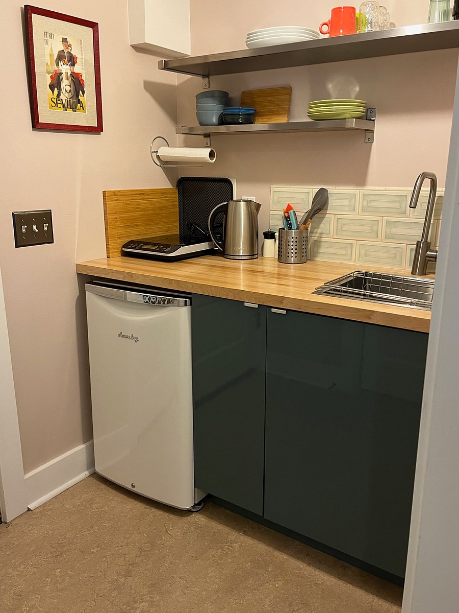 Kitchenette. Pantry off this space has more storage and separate freezer.