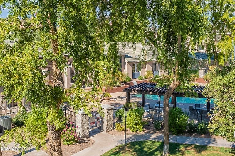 View of the community pool from the balcony.