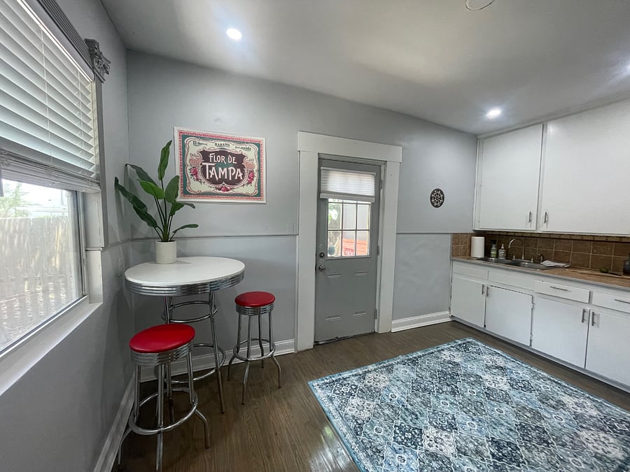 Bistro Table & Rear Exit to Backyard