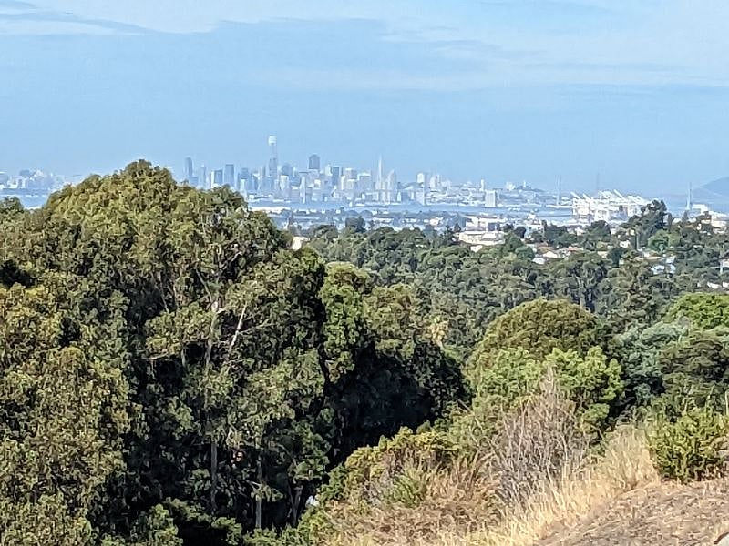Views of SF Bay, SF Skyline and Bay Bride from Kitchen