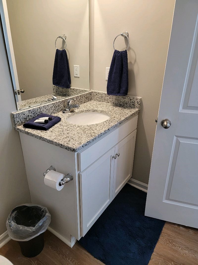 Single Vanity, with storage.