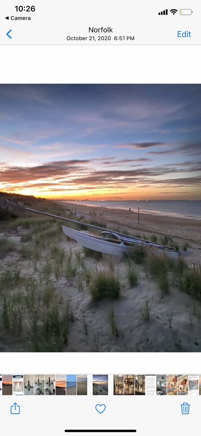 Sunset at the beach (Chesapeake Bay) a few minutes walk 