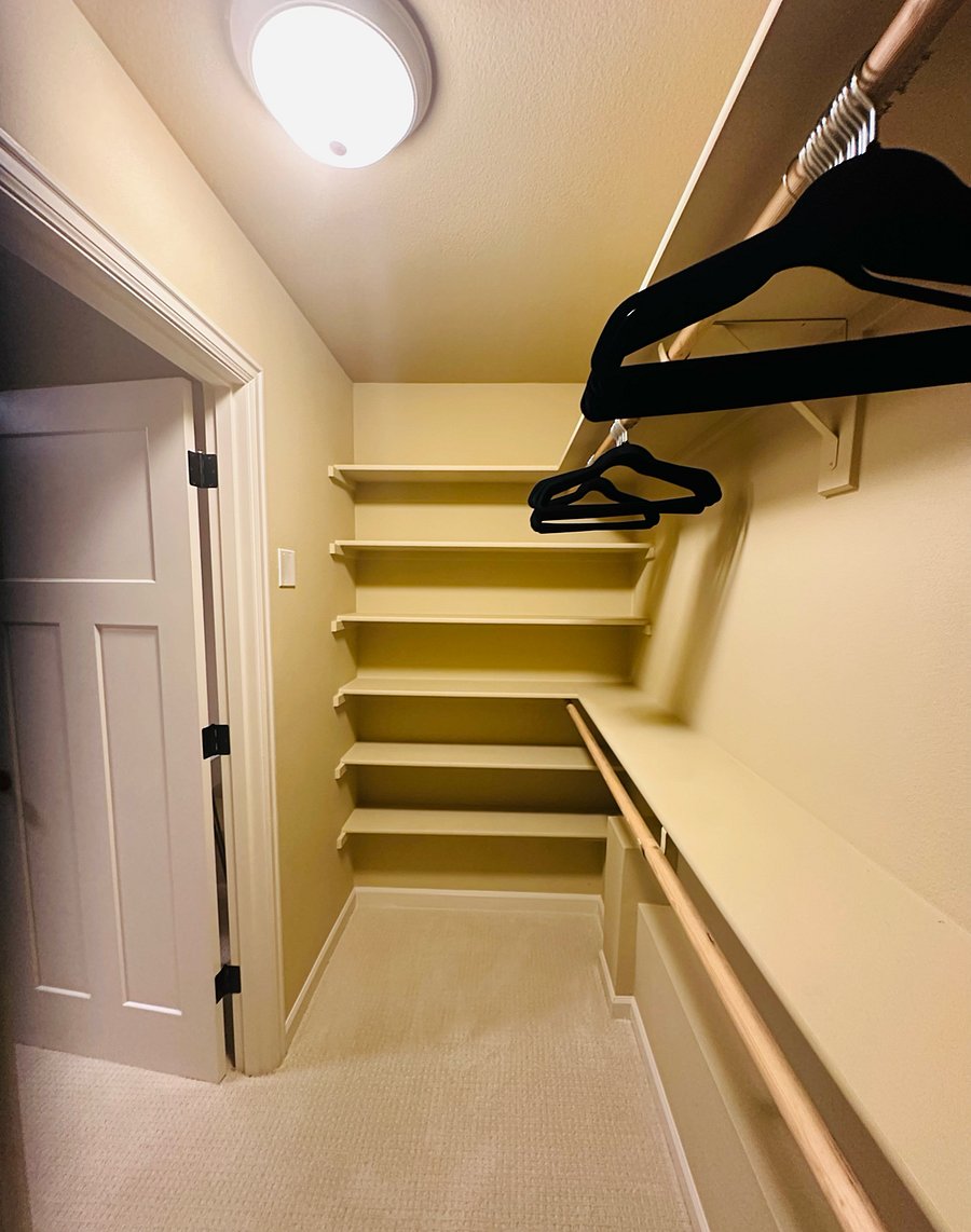 View of full walking closet