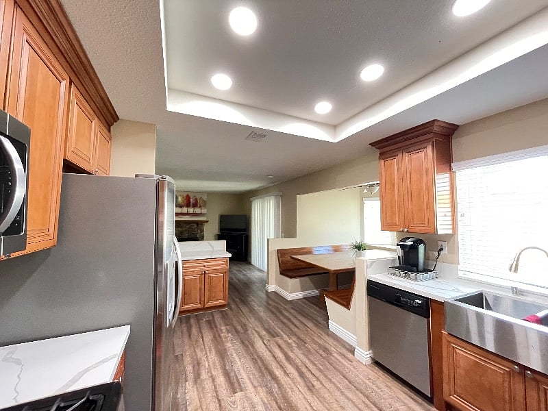 Fully stocked kitchen