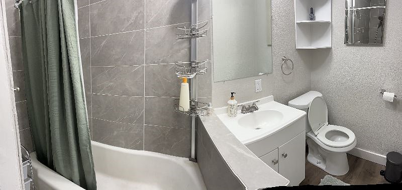 Bathroom in two bedroom unit A.