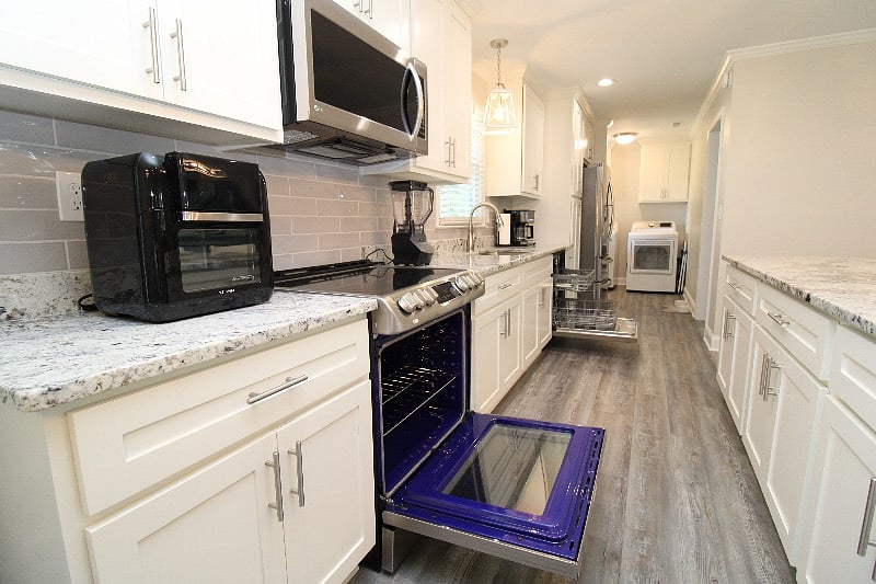 LG Appliances - Range, Dishwasher, Refrigerator, Washer/Dryer, Air Fryer, Dual Coffee Pot (Keurig & ground), Blender, Toaster. We provide starter coffee, sugar, creamer.