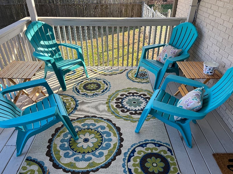 Enjoy a glass of wine on the back deck.